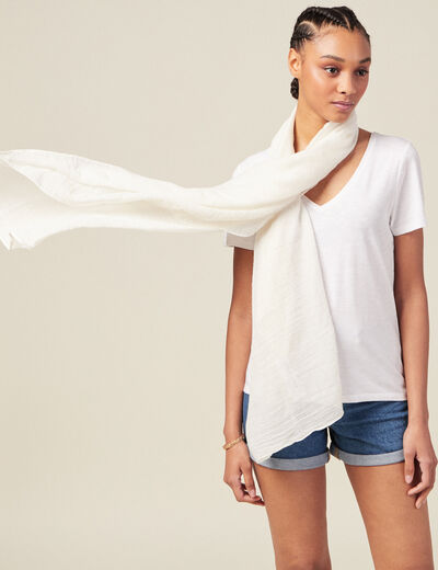 Foulard ecru femme
