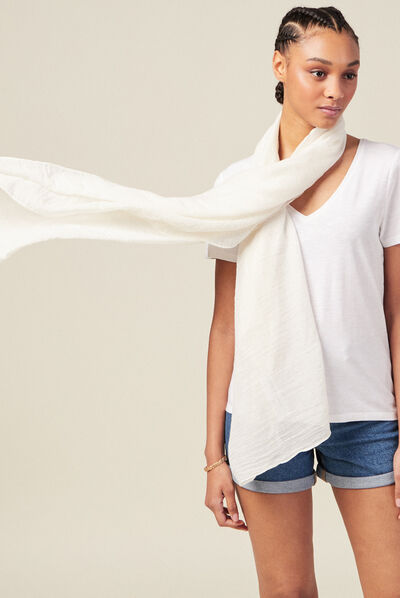Foulard ecru femme