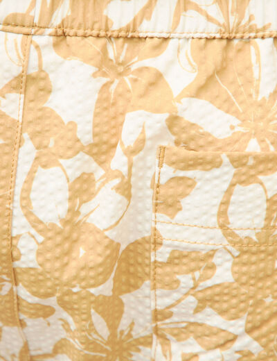 Maillot de bain doubl&eacute; jaune moutarde homme
