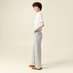 Jeans large taille haute denim gris clair femme