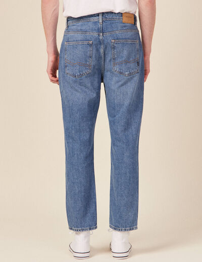 Jeans straight tapered denim used homme