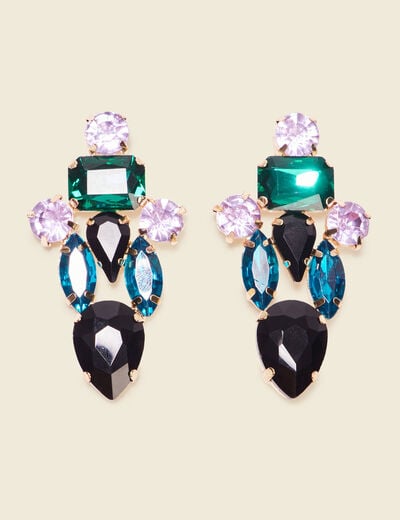 Boucles d'oreilles pendantes noir femme