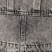 Salopette jeans taille standard denim snow gris femme