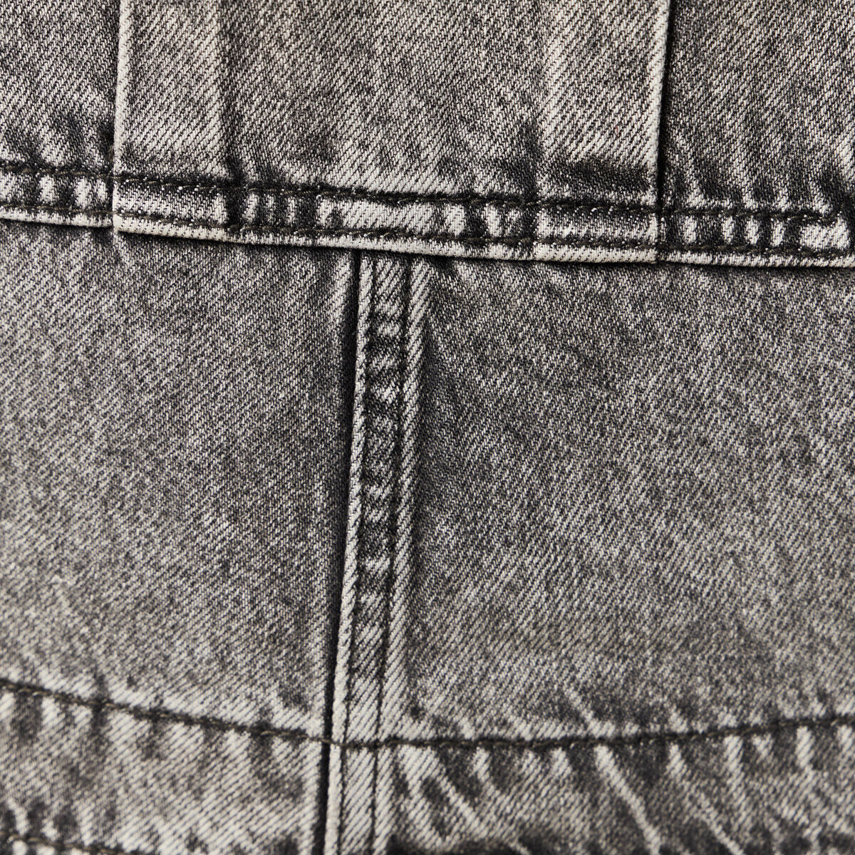 Salopette jeans taille standard denim snow gris femme