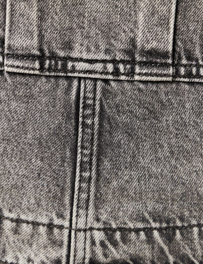 Salopette jeans taille standard denim snow gris femme