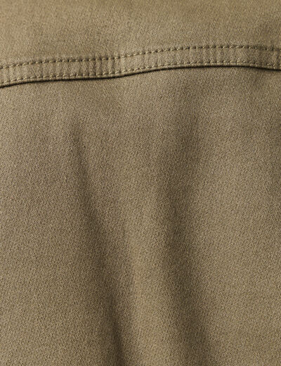 Surchemise manches longues vert kaki homme