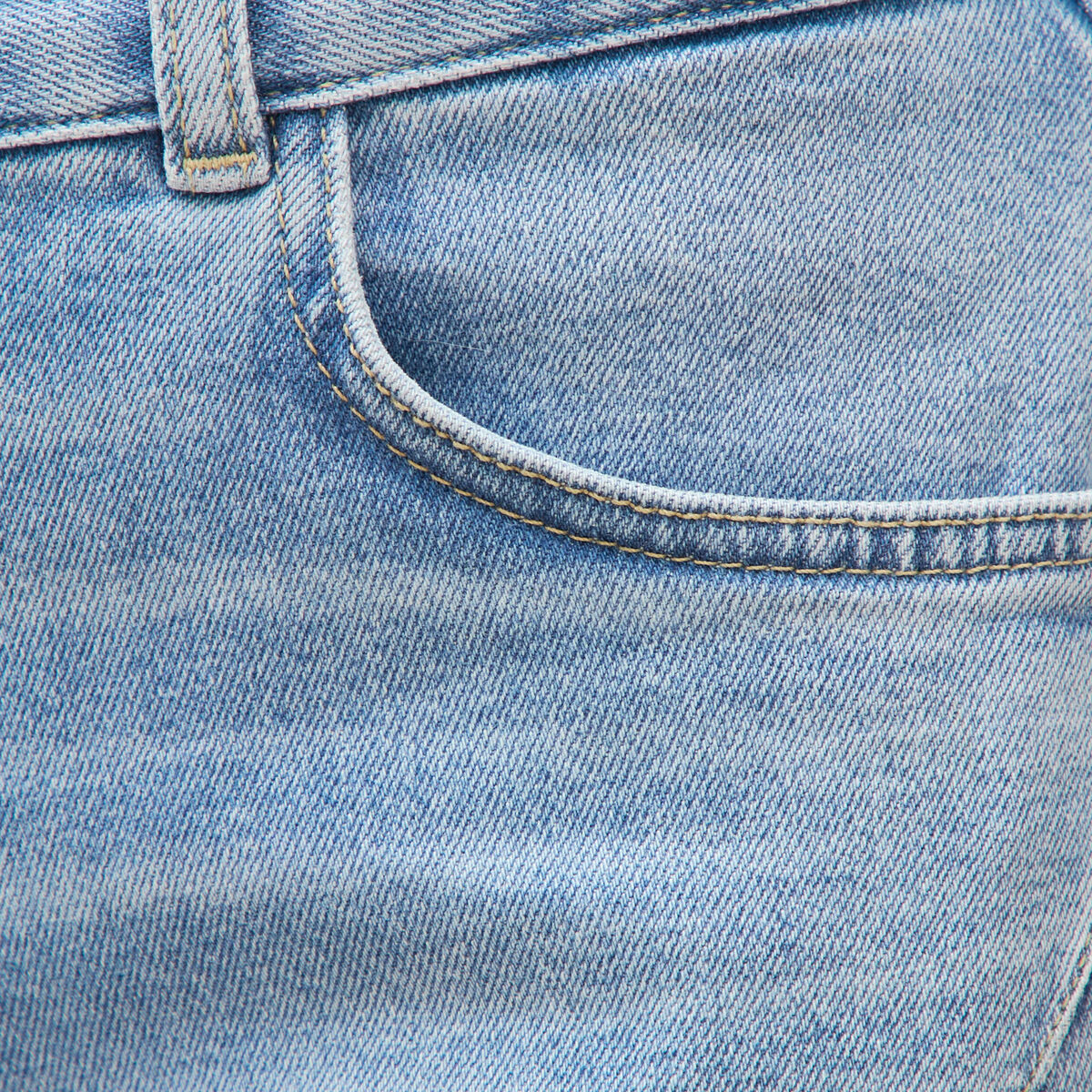 Jeans girlfriend 5 poches denim used femme