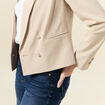 Veste blazer double boutonnage beige femme
