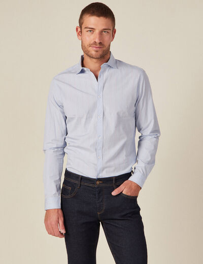 Chemise éco-responsable bleu clair homme