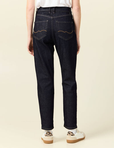 Jeans mom fabriqué en France denim brut femme