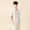 Chemise manches courtes ecru homme