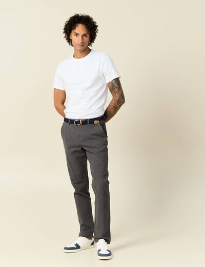 Pantalon chino straight gris foncé homme