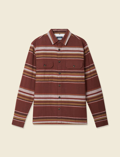 Surchemise manches longues bordeaux homme