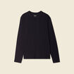 T-shirt en coton manches longues noir homme
