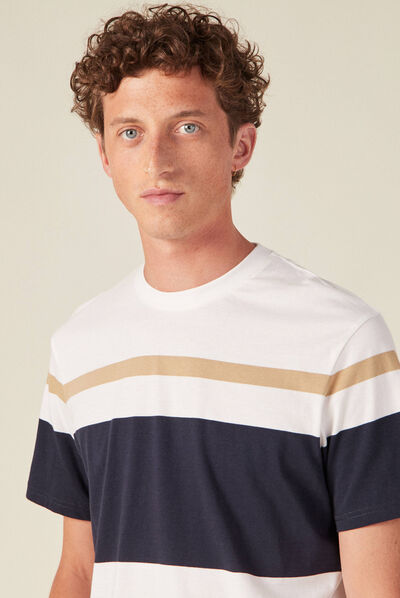 T-shirt manches courtes bleu marine homme