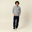 Pull manches longues gris homme