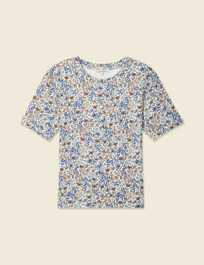 T-shirt manches courtes bleu clair femme