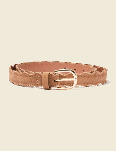 Ceinture suédine marron femme