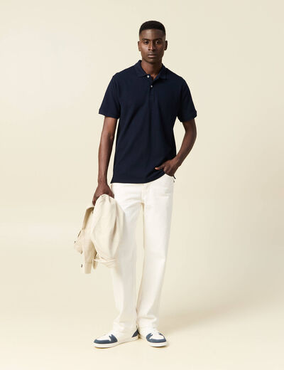 Polo éco-responsable bleu marine homme