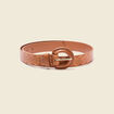 Ceinture avec boucle marron femme