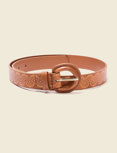 Ceinture avec boucle marron femme