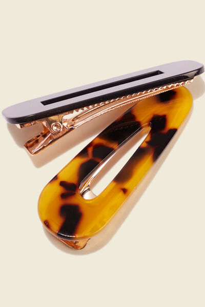 Lot 2 barrettes multicolore femme