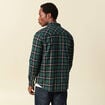 Chemise manches longues en coton bleu marine homme