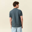 Polo cintré manches courtes en coton vert foncé homme