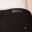 Jeans skinny zipp&eacute; denim noir femme