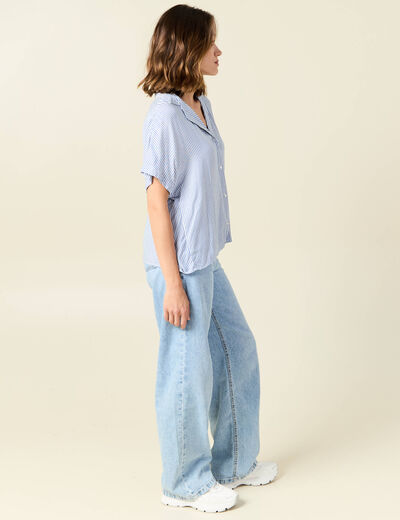 Chemise manches 3/4 ecru femme