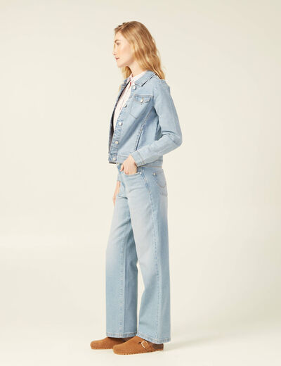 Veste en jean éco-responsable denim bleach femme