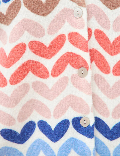 Gilet manches longues multicolore femme