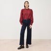 Jeans large taille haute denim brut rinse femme