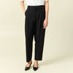 Pantalon slouchy taille haute 7/8&egrave;me noir femme
