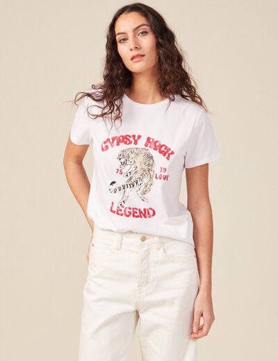 T-shirt éco-responsable blanc femme
