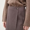 Mini-jupe droite courte marron femme