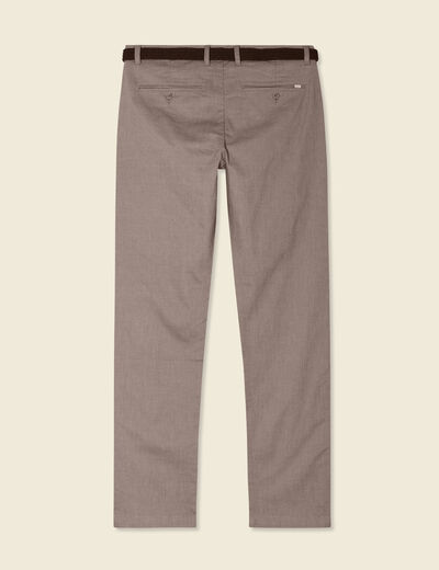 Pantalon chino straight taupe homme