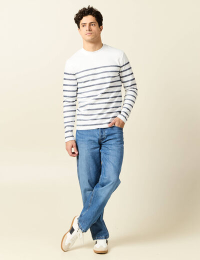T-shirt manches longues ecru homme