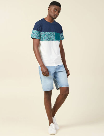 T-shirt manches courtes bleu homme