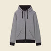 Gilet manches longues zippé bleu marine homme
