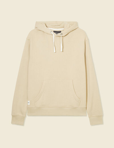 Sweat à capuche beige homme