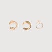 Lot de 3 ear cuff couleur or femme