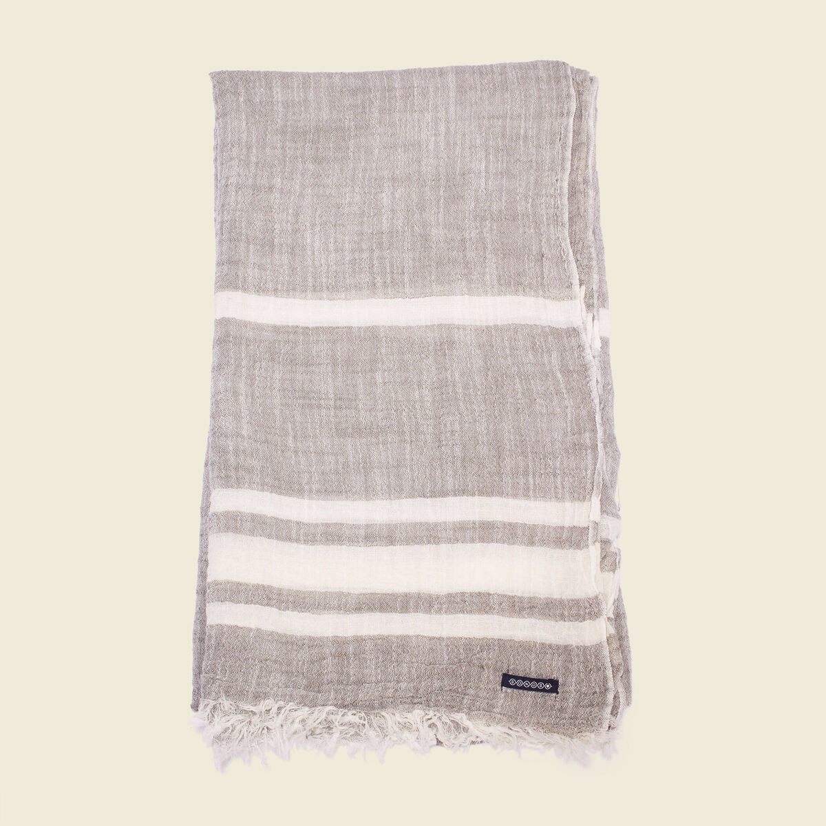 Foulard à franges vert olive homme