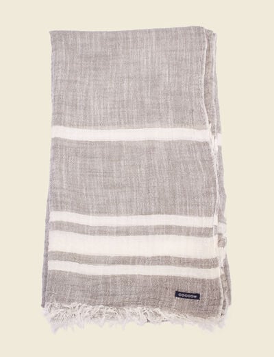 Foulard à franges vert olive homme