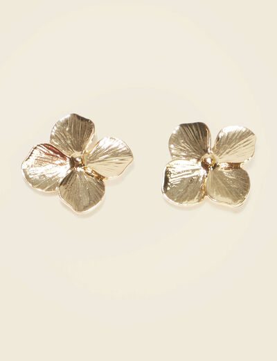 Boucles d'oreilles clous couleur or femme