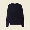 Pull manches longues bleu marine homme