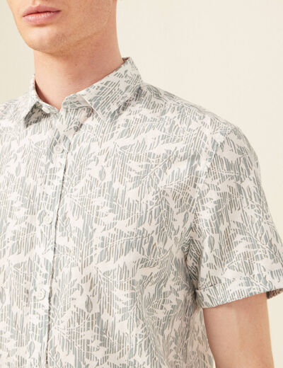 Chemise manches courtes vert homme