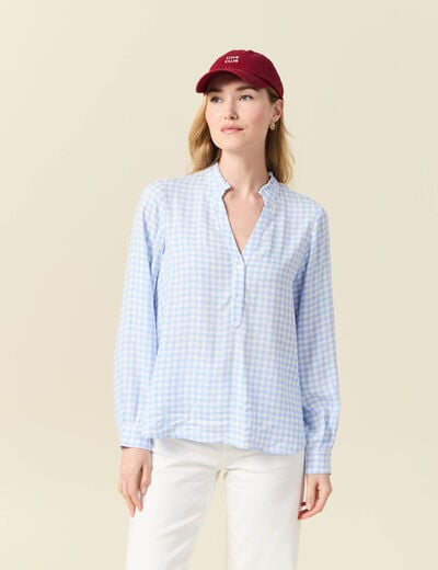 Blouse manches longues gris femme