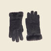 Gants avec noeuds noir femme