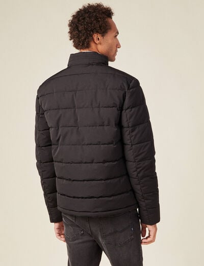 Doudoune à capuche cachée noir homme